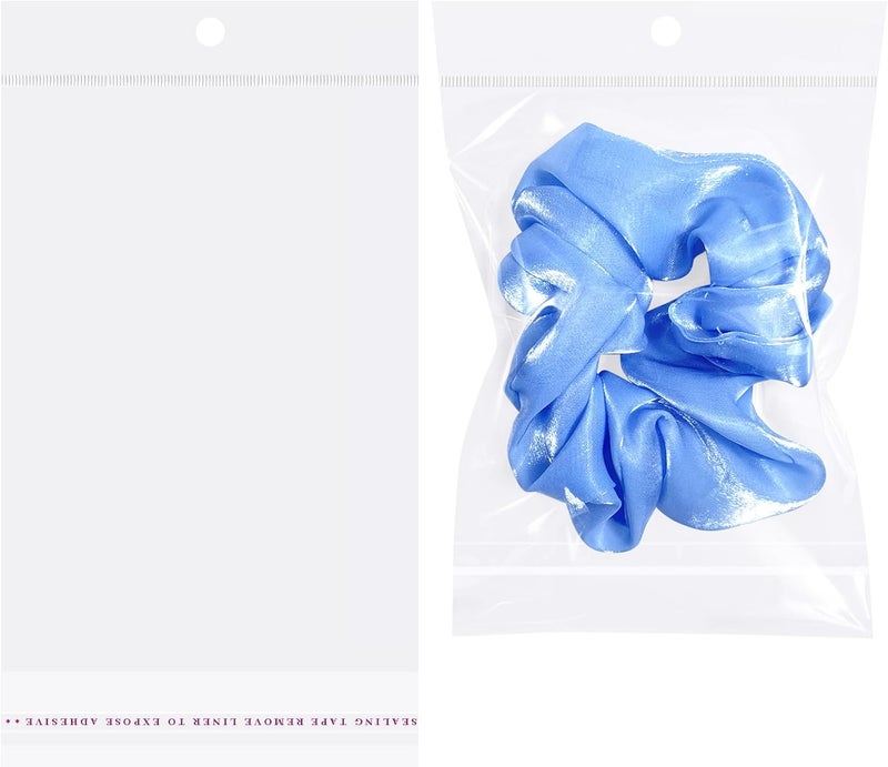 Morepack 5x7 Inches Hanging Hole Self Sealing Cellophane Bags Self Adhesive, 100 Pieces Clear Resealable Cellophane Bags with hanging header for Jewelry Earring Necklace - Image 1